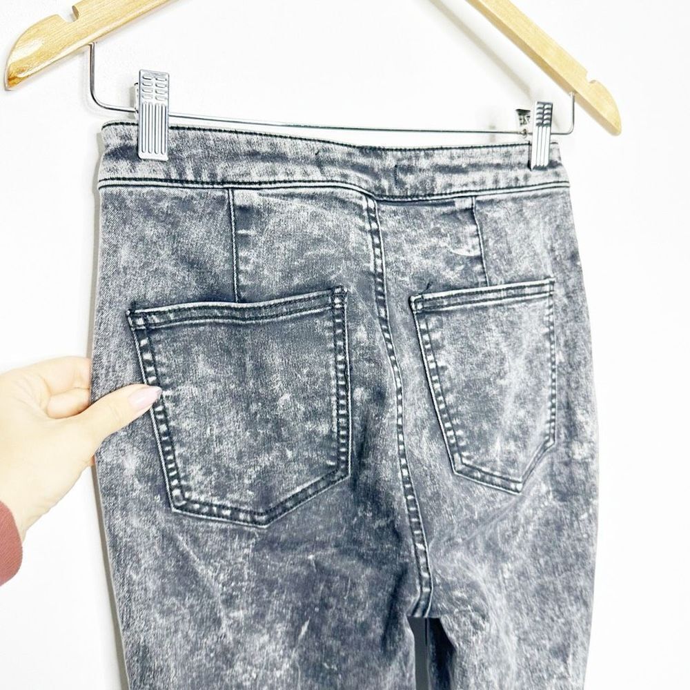 Free People Acid Wash Black Flare Jeans - Picture 5 of 8